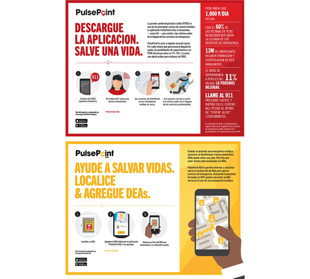 PulsePoint Outreach Infographic (Spanish language).